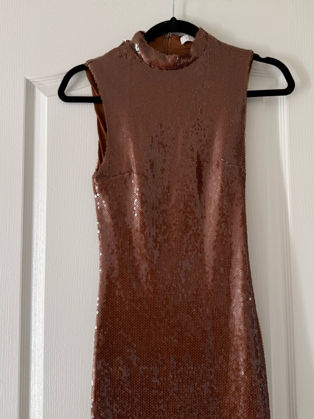 Meshki Copper Sequin Maxi Dress
